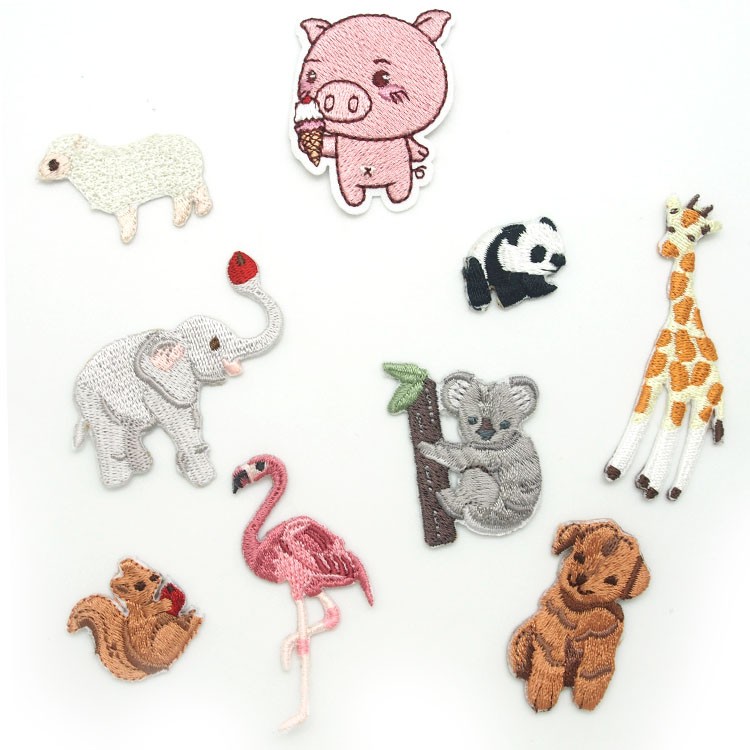 廠家批發(fā)立體小動物布標卡通補丁繡花貼熨燙貼外貿(mào)補丁貼可來圖設(shè)計